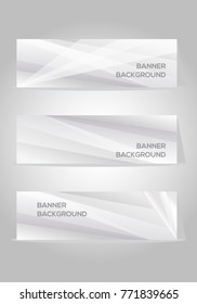 Abstract modern header White and gray color vector design