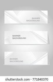 Abstract modern header White and gray color vector design
