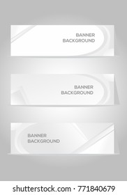 Abstract modern header White and gray color vector design
