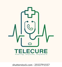 abstract modern health tele medicine logo