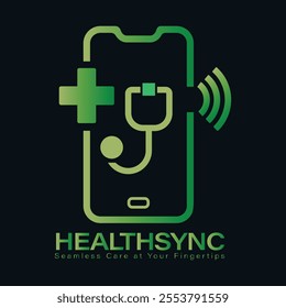 abstract modern health tele medicine logo