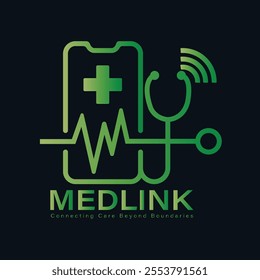 abstract modern health tele medicine logo