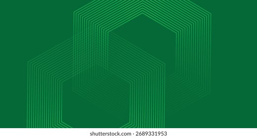 Abstract Modern Hexagon Background Green Color, Vector Illustration