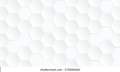 Abstract modern hexagon background. White and grey honey geometric texture. Vector illustration 