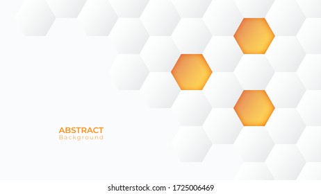 Abstract modern hexagon background. White and grey honey geometric texture. Vector illustration 