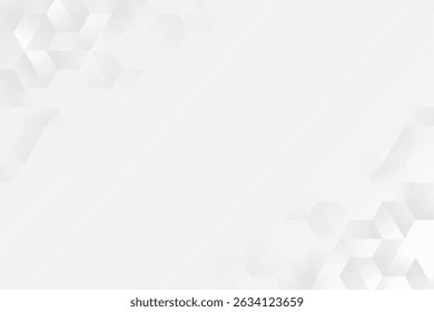 Abstrakter, moderner Sechseckhintergrund. Weiße und graue Honig geometrische Textur. Vektorgrafik