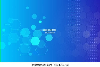 Abstract Modern Hexagonal Background Design. Geometric Abstract Background With Hexagons. Honeycomb, Science And Technology Design.