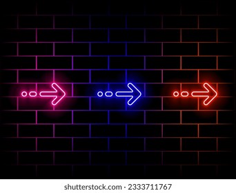 Abstract modern high speed light arrow light line technology effect on black background vector illustration.. Green, red, yellow, pink, blue, orange