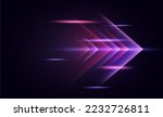 Abstract modern hight speed light arrow line technology effect. Modern abstract high speed motion. Colorful dynamic motion on a dark background. Vector illustration