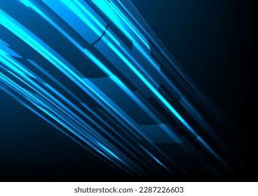 Abstract modern hight speed technology movement. Dynamic motion on blue background. For banner poster and advertisement