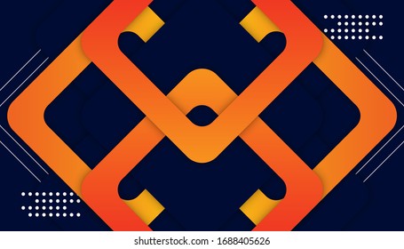Abstract modern hipster background. Yellow, orange, and blue geometric shape banner background. Vector Illustration