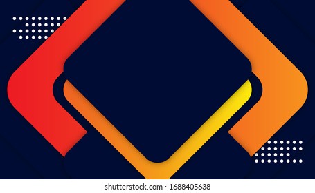 Abstract modern hipster background. Yellow, orange, and blue geometric shape banner background. Vector Illustration
