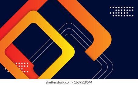 Abstract modern hipster background. Yellow, orange, and blue geometric shape banner background. Vector Illustration
