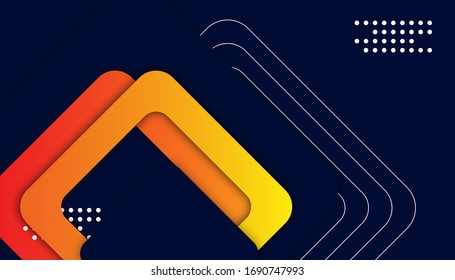 Abstract modern hipster background. Yellow, orange, and blue geometric shape banner background. Vector Illustration