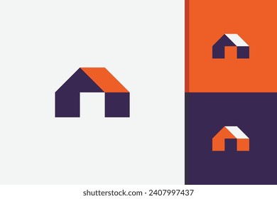 abstract modern house logo design icon vector template