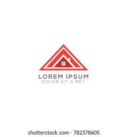 Abstract Modern House Logo Design Vector Template