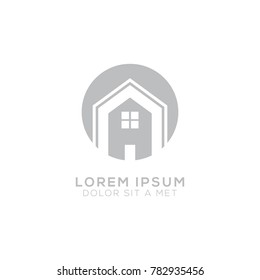 Abstract Modern House Logo Design Vector Template
