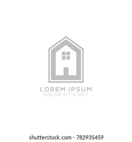 Abstract Modern House Logo Design Vector Template