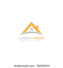 Abstract Modern House Logo Design Vector Template