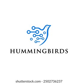 abstract and modern hummingbird concept