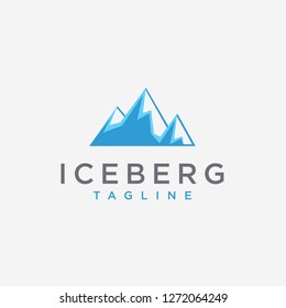 modernes abstraktes Eisberg-Logo, Vektorgrafik