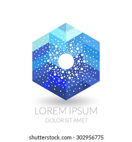 Abstract modern icon.
Fresh logotype for business.