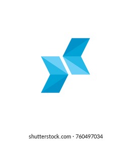 Abstract Modern Iconic Smooth Blue Logo Design Vector