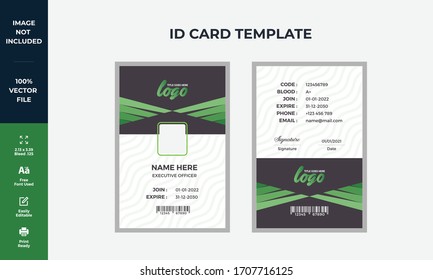 Diseño de plantilla de tarjeta de identificación moderna abstracta. diseño de tarjeta de identidad corporativa