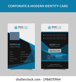 Resumen El Vector de plantilla de tarjeta de identificación moderna se puede utilizar para oficina, collage, personal, empresa