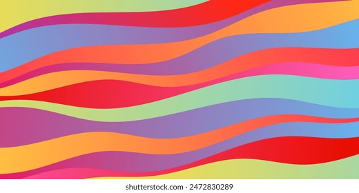 Abstract modern illustration with color waves.