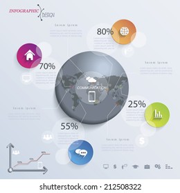 Abstract modern illustration Infographic or presentation can be used for web design,  workflow or graphic layout, diagram