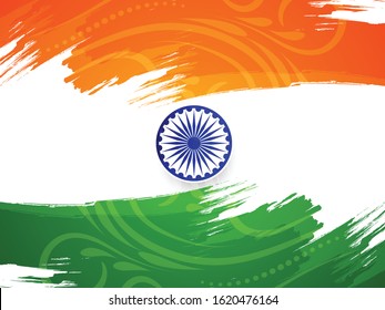 Abstract modern Indian flag theme tricolor background