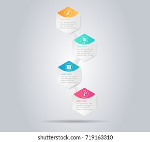 abstract modern infographic element vertical background vector illustration