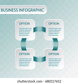 Abstract Modern infographics number options template. Vector illustration. Can be used for workflow layout, diagram, business step options, banner, web design
