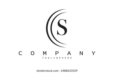 Abstract modern initial letter S logo concept