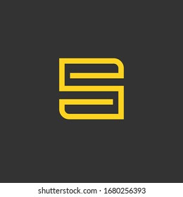 Reflejar el moderno logotipo S inicial, con técnicas de arte de línea, adecuado para uso en varias empresas.