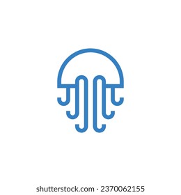 abstract modern jellyfish medusa geometric logo ideas