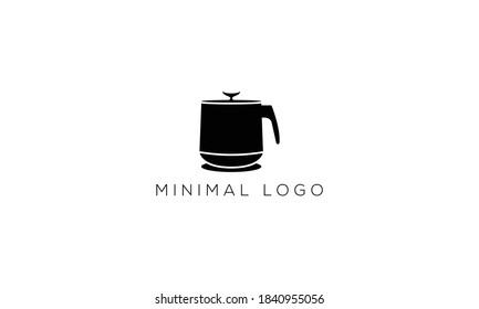 abstract modern kettle vector icon monogram symbol logo deisgn.