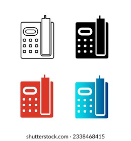 Abstract Modern Landline Telephone Silhouette Illustration, can be used for business designs, presentation designs or any suitable designs.