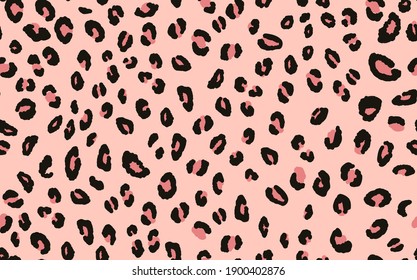 Abstract modern leopard seamless pattern. Animals trendy background. Beige and black decorative vector stock illustration for print, card, postcard, fabric, textile. Modern ornament of stylized skin.