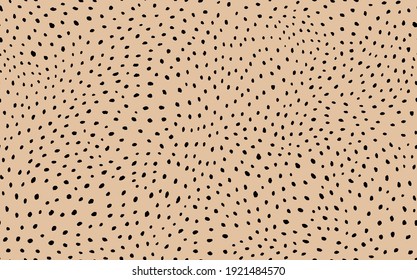Abstract modern leopard seamless pattern. Animals trendy background. Beige and black decorative vector stock illustration for print, card, postcard, fabric, textile. Modern ornament of stylized skin.