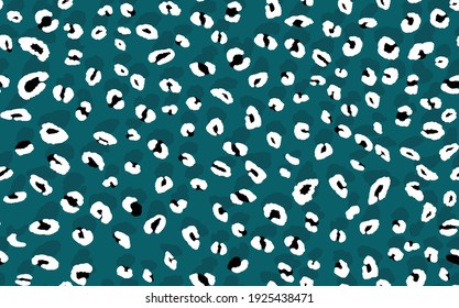 Abstract modern leopard seamless pattern. Animals trendy background. Blue decorative vector stock illustration for print, card, postcard, fabric, textile. Modern ornament of stylized skin.