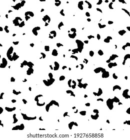 Abstract modern leopard seamless pattern. Animals trendy background. Black and white decorative vector illustration for print, card, postcard, fabric, textile. Modern ornament of stylized skin.