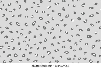 Abstract modern leopard seamless pattern. Animals trendy background. Grey decorative vector stock illustration for print, card, postcard, fabric, textile. Modern ornament of stylized skin.