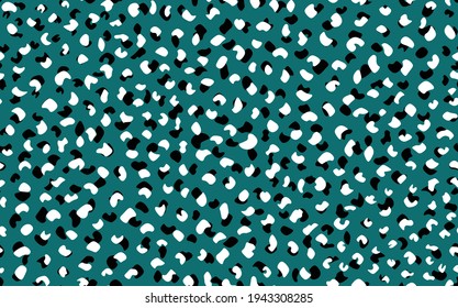 Abstract modern leopard seamless pattern. Animals trendy background. Blue and black decorative vector stock illustration for print, card, postcard, fabric, textile. Modern ornament of stylized skin.