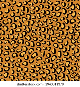 Abstract modern leopard seamless pattern. Animals trendy background. Beige and black decorative vector stock illustration for print, card, postcard, fabric, textile. Modern ornament of stylized skin.