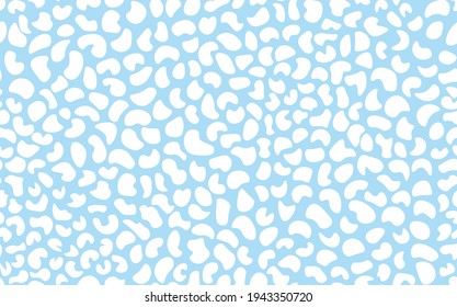 Abstract modern leopard seamless pattern. Animals trendy background. Blue and white decorative vector stock illustration for print, card, postcard, fabric, textile. Modern ornament of stylized skin.