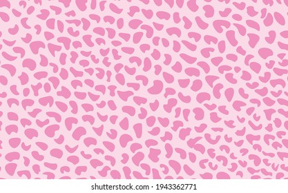 Abstract modern leopard seamless pattern. Animals trendy background. Pink decorative vector stock illustration for print, card, postcard, fabric, textile. Modern ornament of stylized skin.