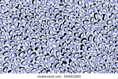 Abstract modern leopard seamless pattern. Animals trendy background. Blue and black decorative vector stock illustration for print, card, postcard, fabric, textile. Modern ornament of stylized skin.