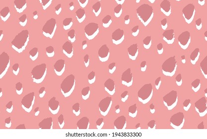 Abstract modern leopard seamless pattern. Animals trendy background. Pink decorative vector stock illustration for print, card, postcard, fabric, textile. Modern ornament of stylized skin.